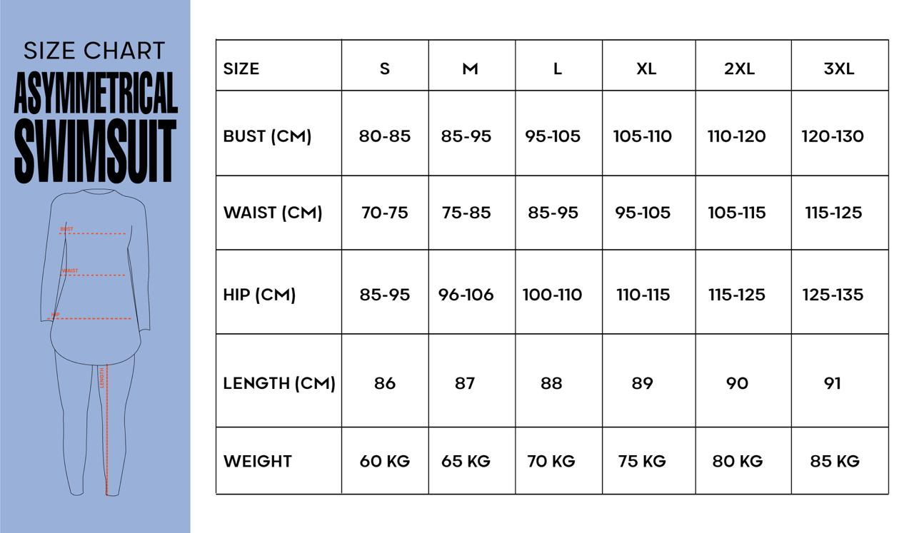 Asymmetrical Basic Swimsuit - Midnight Blue