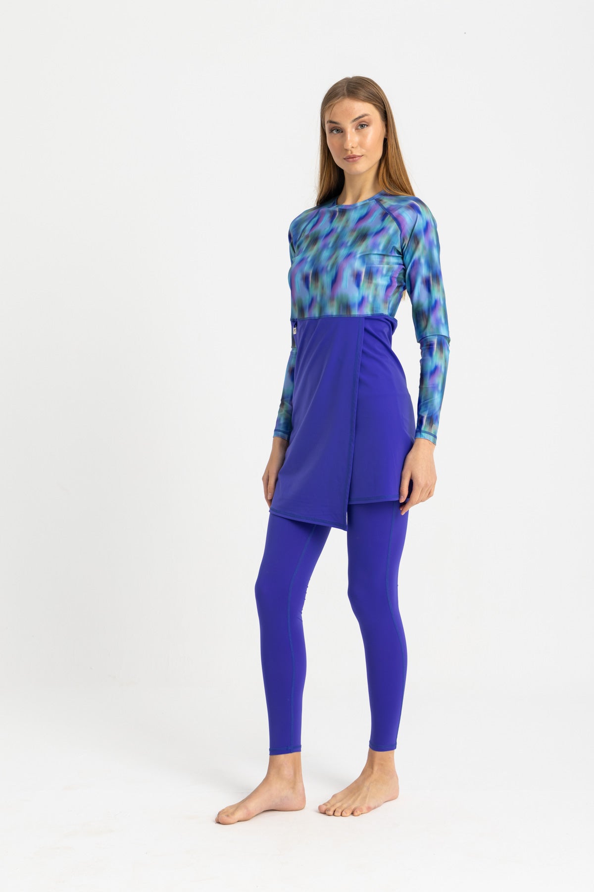 Motion Wave Swim Top - Blue Haze