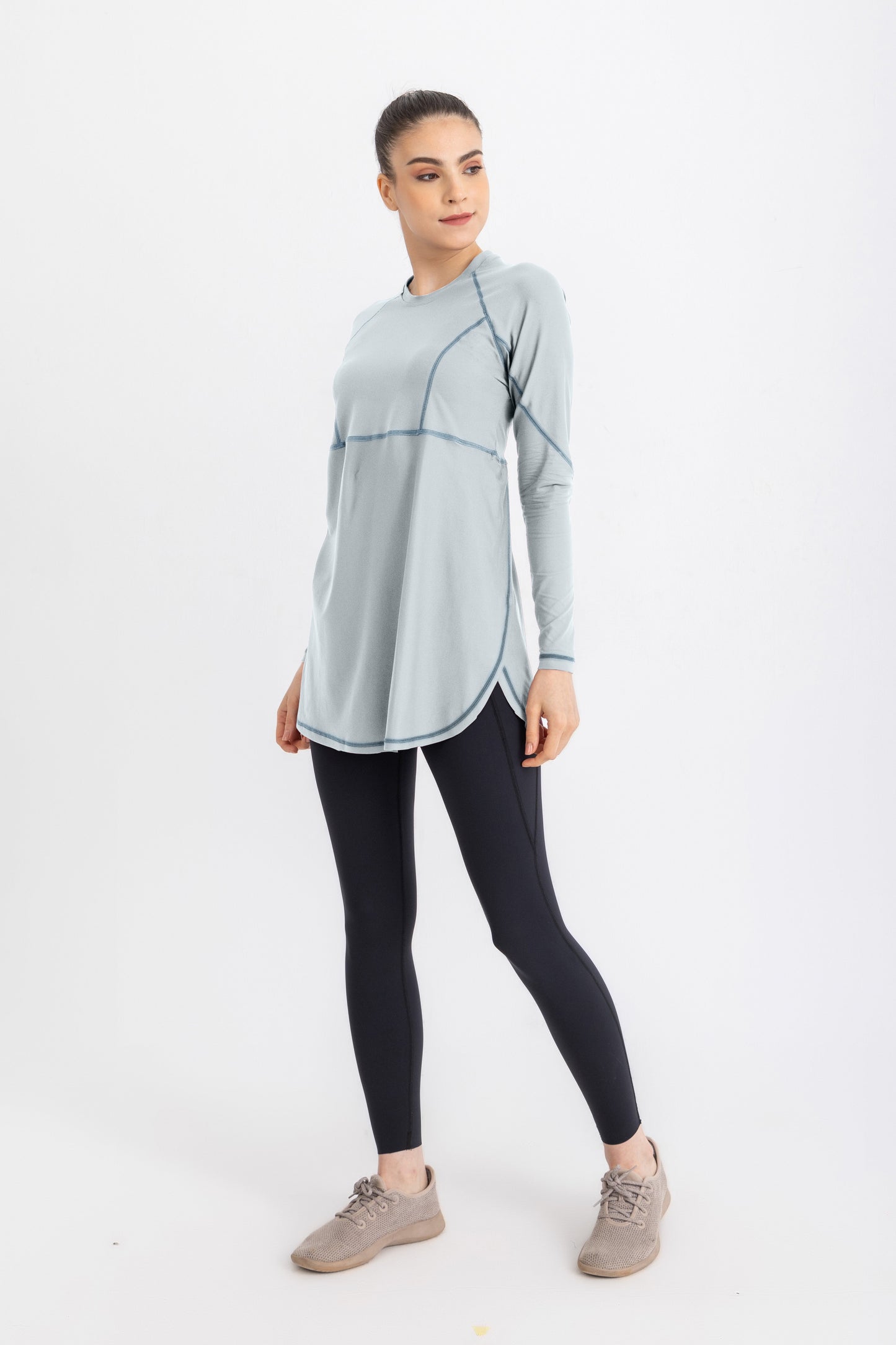 Breeze Back Top - Sustained Grey