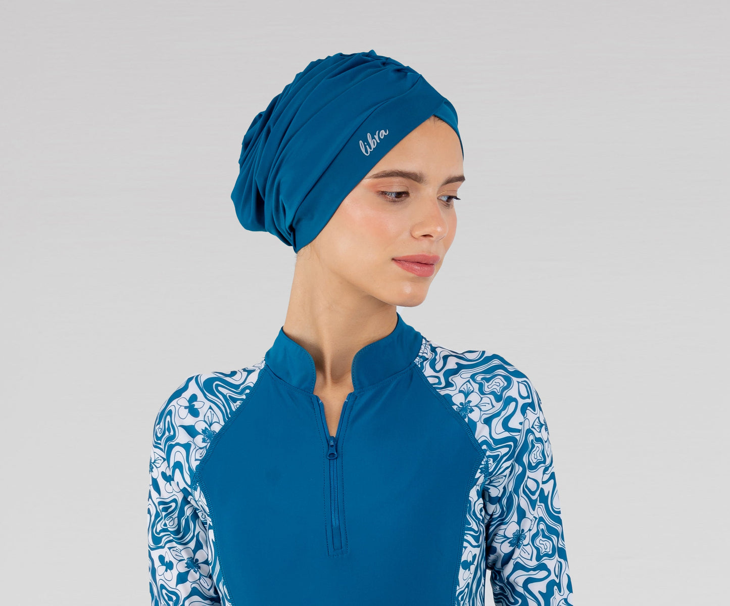 Sleek Swim Turban - Deep Lagoon