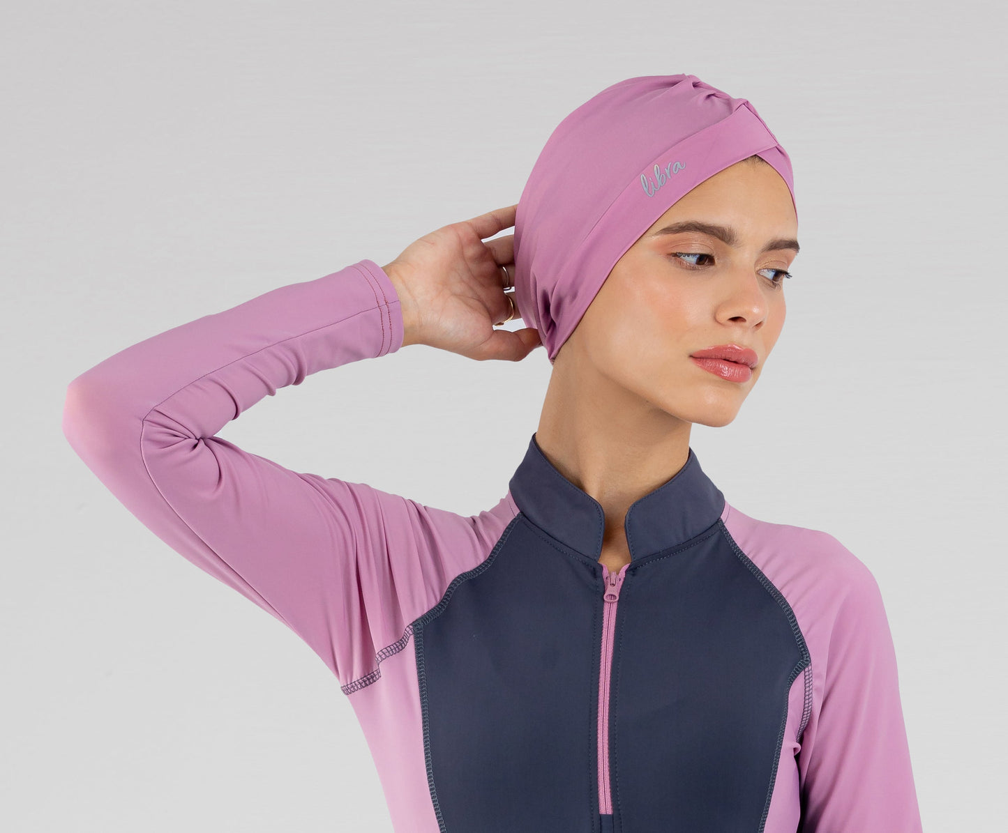 Sleek Swim Turban - Mauve Orchid