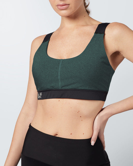 Heather Sports Bra - Pistachio Green