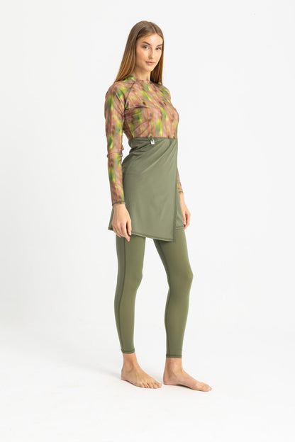 Motion Wave Swim Top -Forest Haze