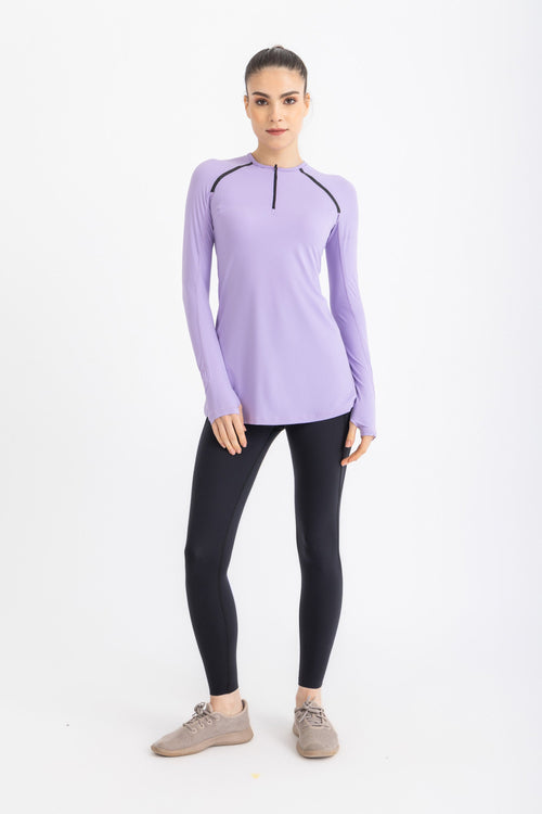Performance Long sleeve Top - Digital Lavander