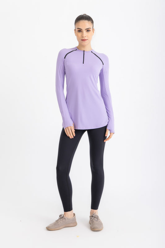 Performance Long sleeve Top - Digital Lavander