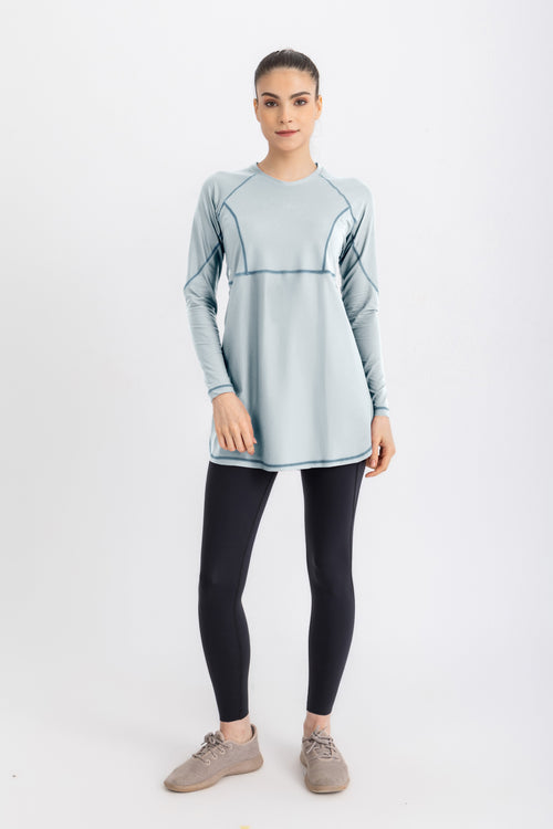 Breeze Back Top - Sustained Grey