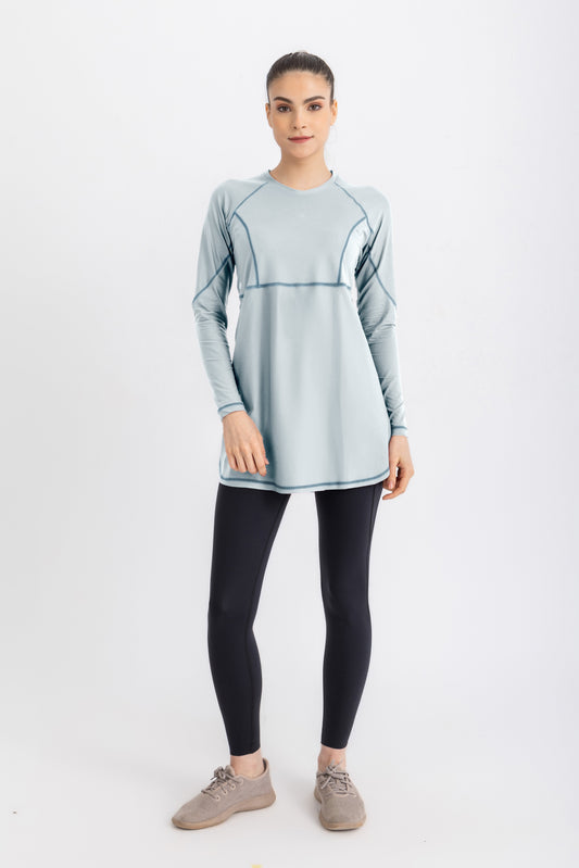 Breeze Back Top - Sustained Grey