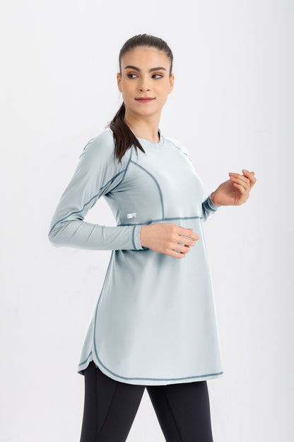 Breeze Back Top - Sustained Grey