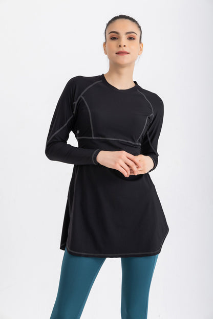 Breeze Back Top -Black