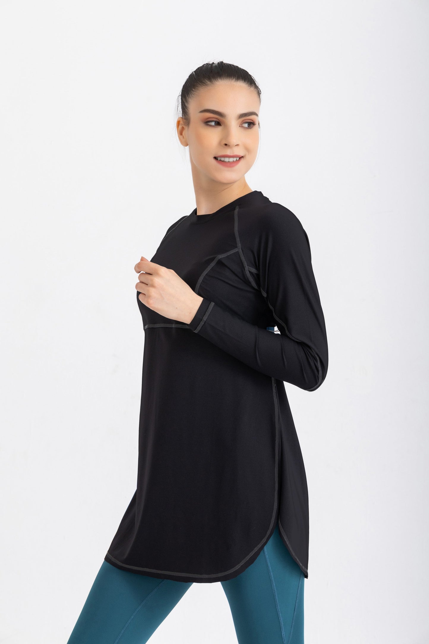 Breeze Back Top -Black