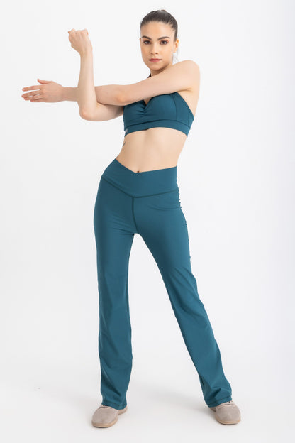 V-Flare Leggings - Atlantic Deep