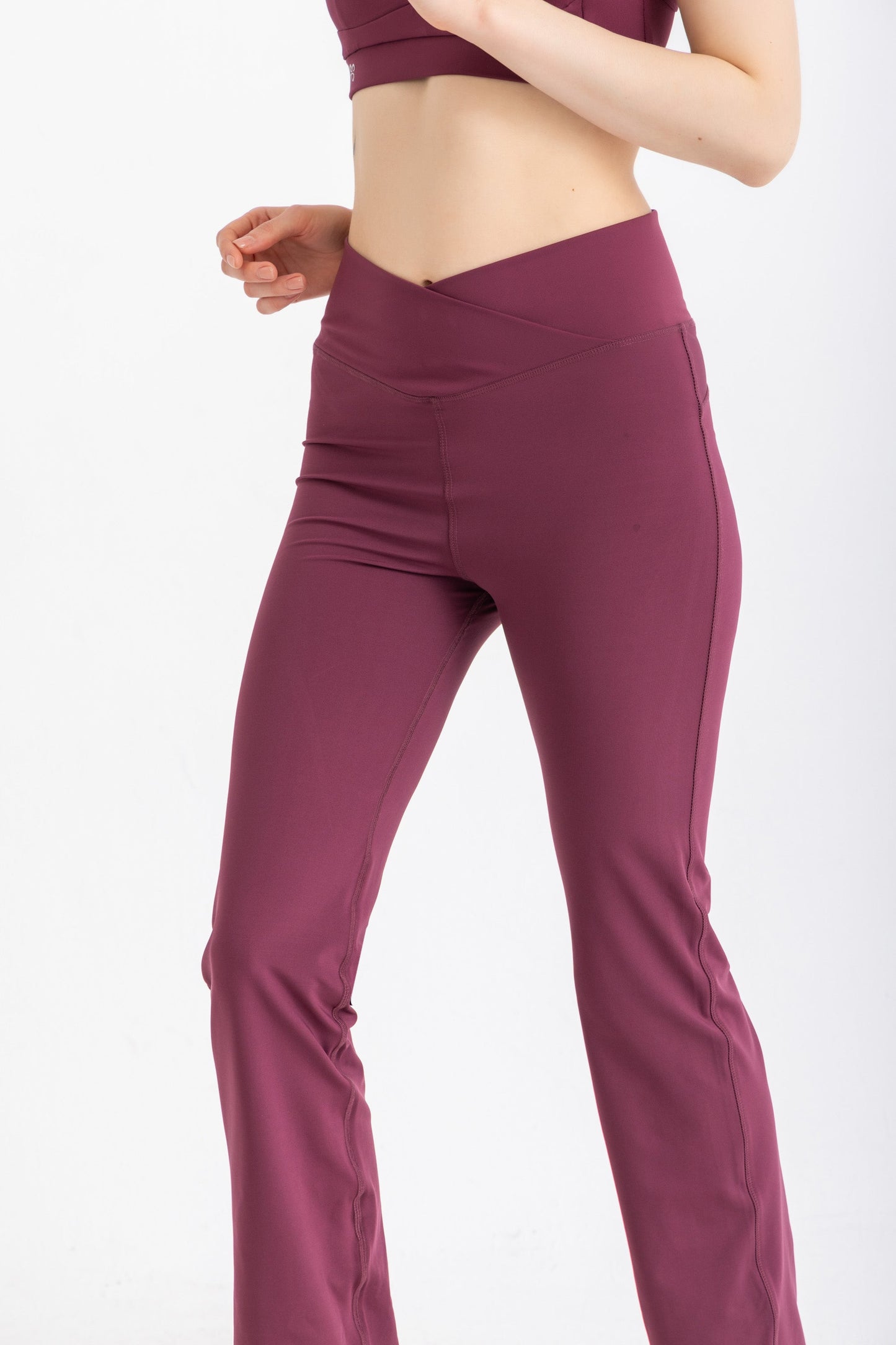 V-Flare Leggings -Crushed Violets
