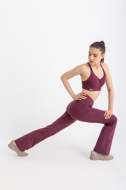 V-Flare Leggings -Crushed Violets