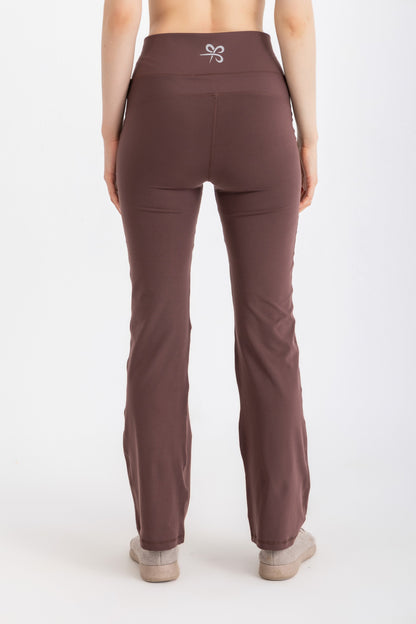 V-Flare Leggings - Deep Mahogany