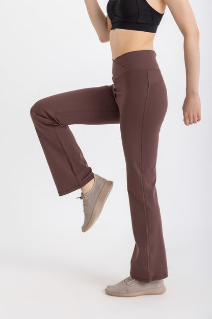 V-Flare Leggings - Deep Mahogany