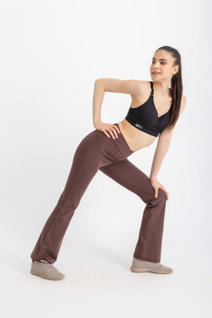V-Flare Leggings - Deep Mahogany
