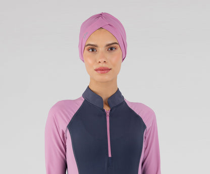 Sleek Swim Turban - Mauve Orchid