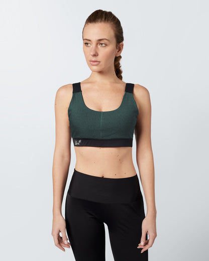 Heather Sports Bra - Pistachio Green