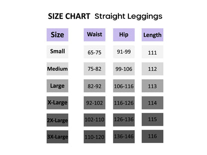 Straight Leggings - Crushed Violets